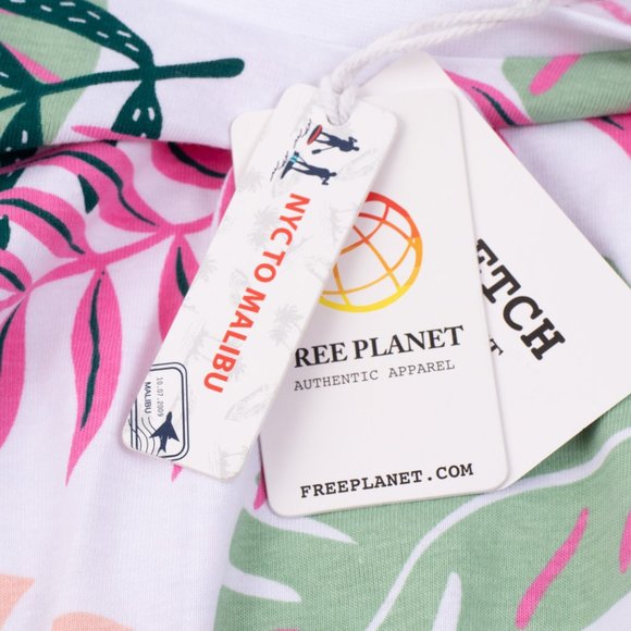 Free Planet Men's Large White T-Shirt Fern Leaf Design MSRP $38 - Picture 11 of 12